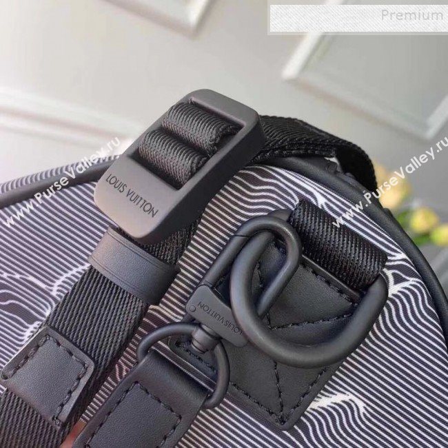 Louis Vuitton Mens Monogram Reversible Keepall Bandoulière 50 Travel Bag M44939 Grey/Black/Rainbow 2019 (KIKI-9121002)