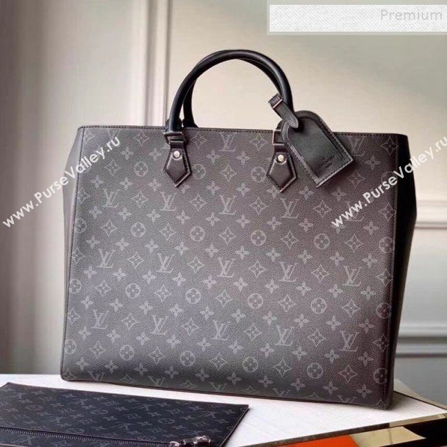 Louis Vuitton Mens Grand Sac Tote Monogram Eclipse Canvas M44733 2019 (KIKI-9121004)