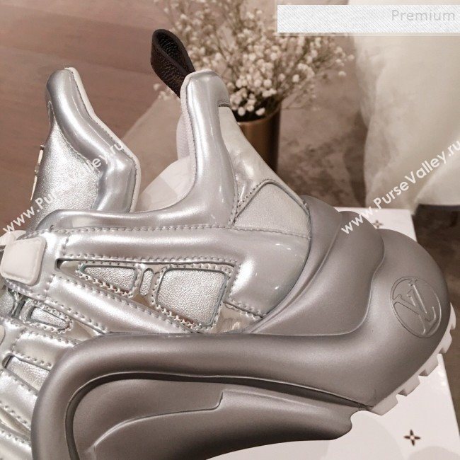 Louis Vuitton LV Archlight V Signature Metallic Sneaker All Silver 2020 (KL-9121232)