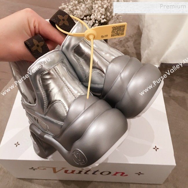 Louis Vuitton LV Archlight V Signature Metallic Sneaker All Silver 2020 (KL-9121232)