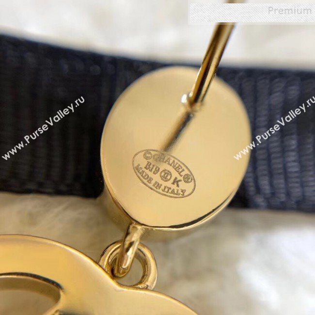 Chanel Stone CC Pendant Short Earrings Red 2019 (YF-9121257)