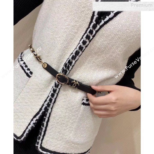 Chanel Pearl Leather Chain Belt AA0594 Black 2019 (YF-9121259)