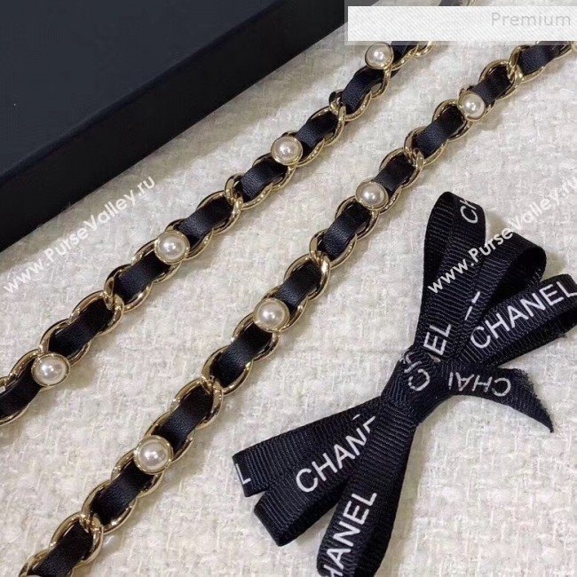 Chanel Pearl Leather Chain Belt AA0594 Black 2019 (YF-9121259)