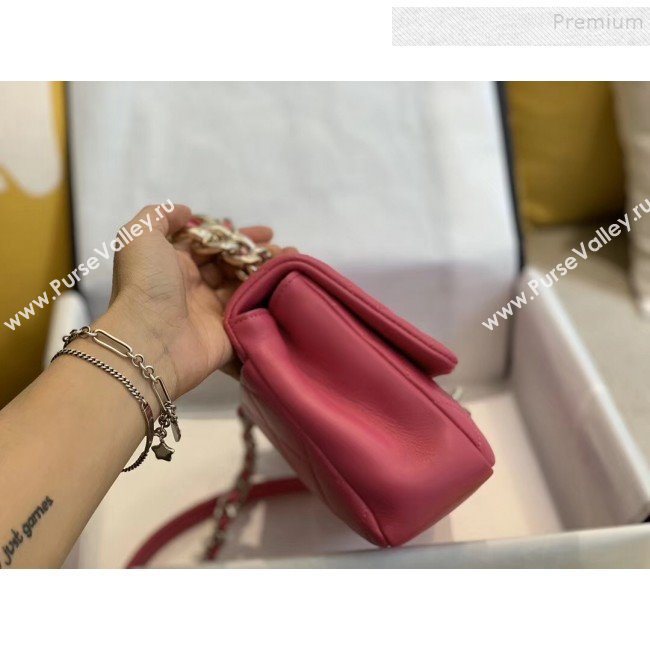 Chanel Quilted Lambskin Large Flap Bag with Resin Chain AS1354 Pink 2019 (SMJD-9121306)