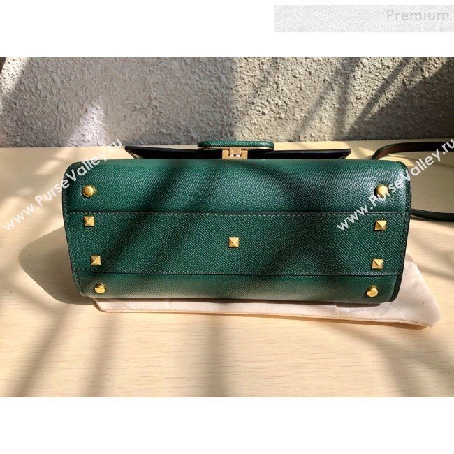 Valentino Small VSLING Grainy Calfskin Top Handle Bag 0530S Green 2019 (JD-9121110)