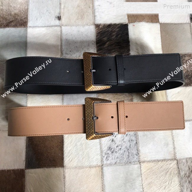 Bottega Veneta Leather Belt 50mm with Vintage Framed Buckle 2019 (MS-9121121)