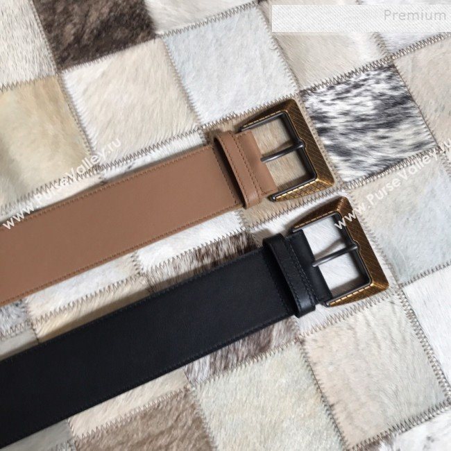 Bottega Veneta Leather Belt 50mm with Vintage Framed Buckle 2019 (MS-9121121)
