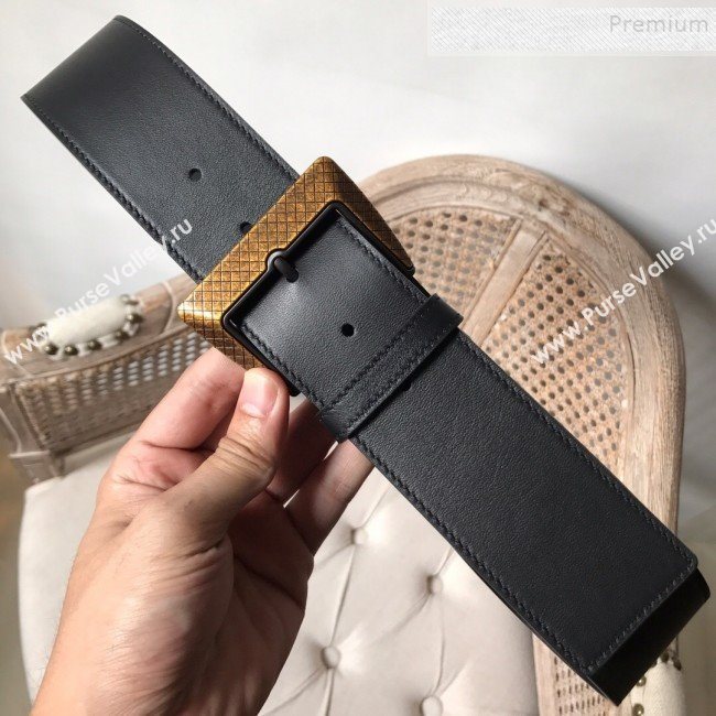 Bottega Veneta Leather Belt 50mm with Vintage Framed Buckle 2019 (MS-9121121)