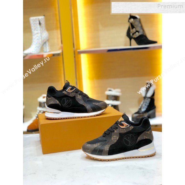 Louis Vuitton Run Away Suede LV Circle Sneakers Black 2020 (SIYA-9121140)