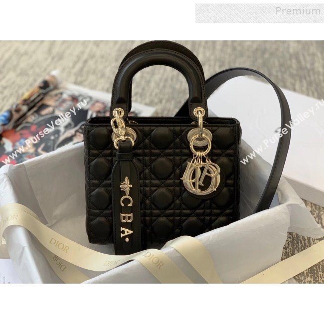 Dior MY ABCDior Medium Bag in Cannage Leather Black 2019 (XXG-9121422)