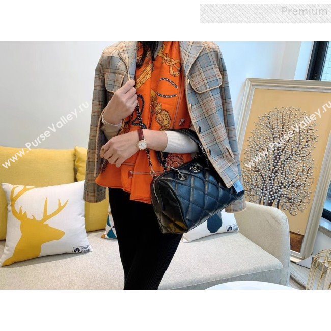 Chanel Quilted Calfskin Small Bowling Bag AS1321 Red/Silver 2019 (SMJD-9121316)