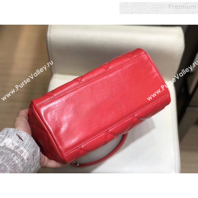 Chanel Quilted Calfskin Small Bowling Bag AS1321 Red/Silver 2019 (SMJD-9121316)