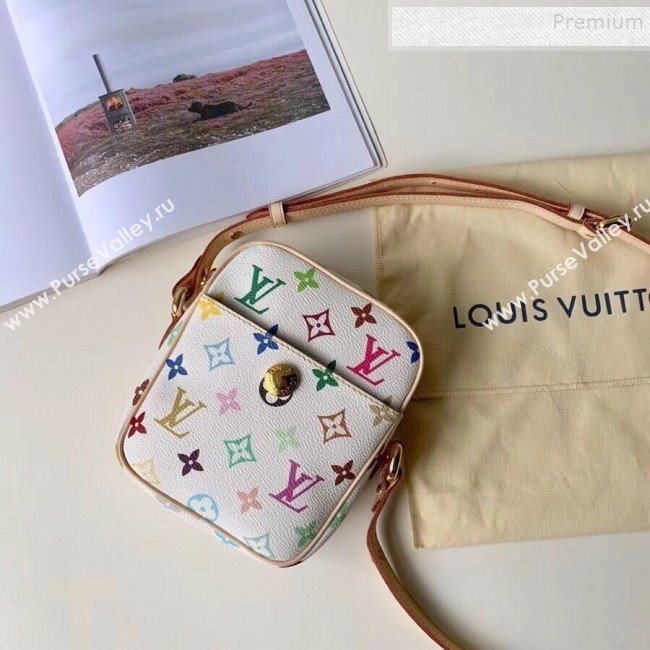 Louis Vuitton Colored Monogram Camera Bag M40055 White 2019 (KIKI-9121326)