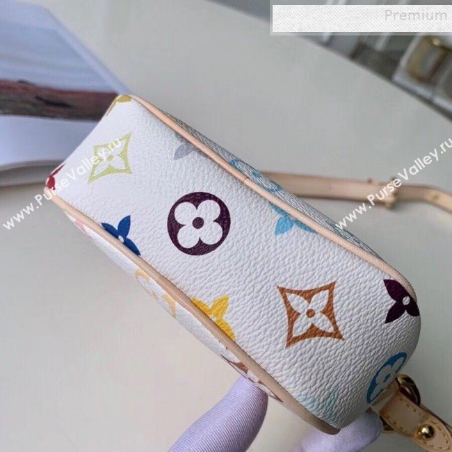 Louis Vuitton Colored Monogram Camera Bag M40055 White 2019 (KIKI-9121326)