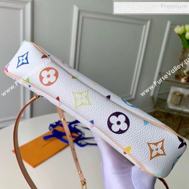 Louis Vuitton Colored Monogram Pochette Pouch M92649 White 2019 (KIKI-9121327)