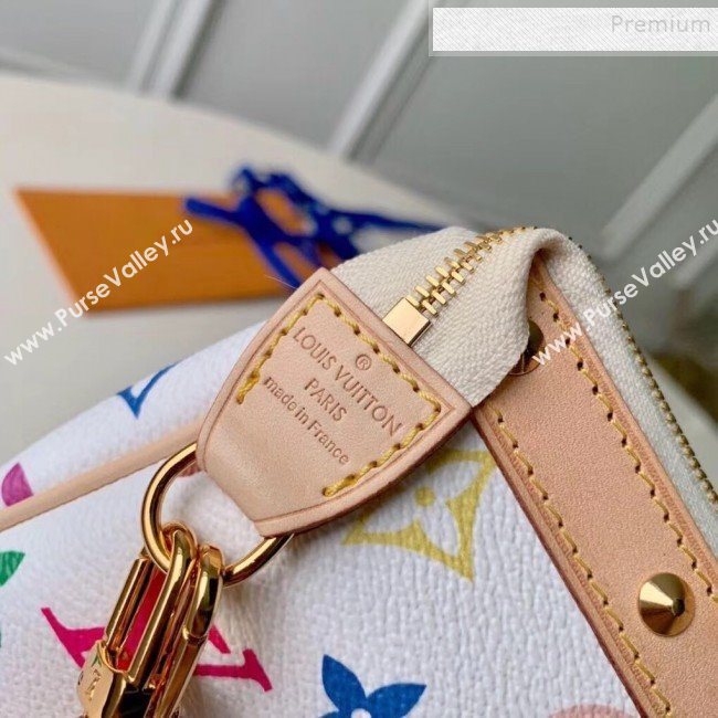 Louis Vuitton Colored Monogram Pochette Pouch M92649 White 2019 (KIKI-9121327)