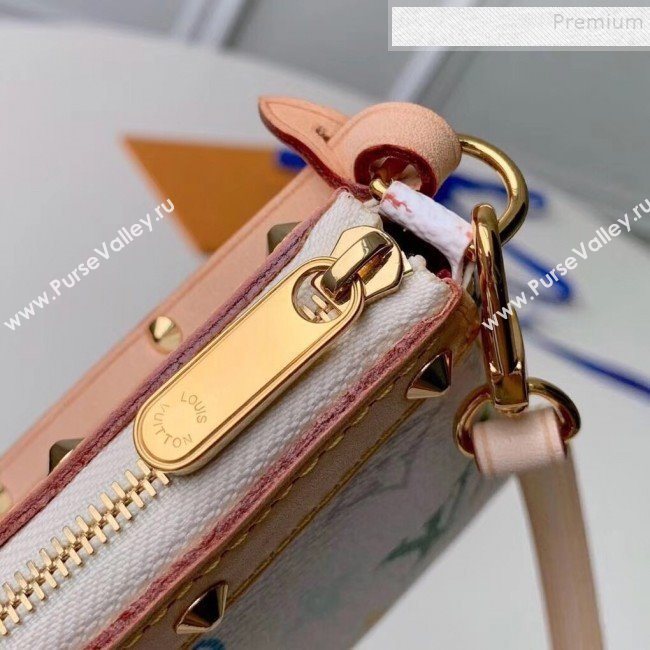 Louis Vuitton Colored Monogram Pochette Pouch M92649 White 2019 (KIKI-9121327)