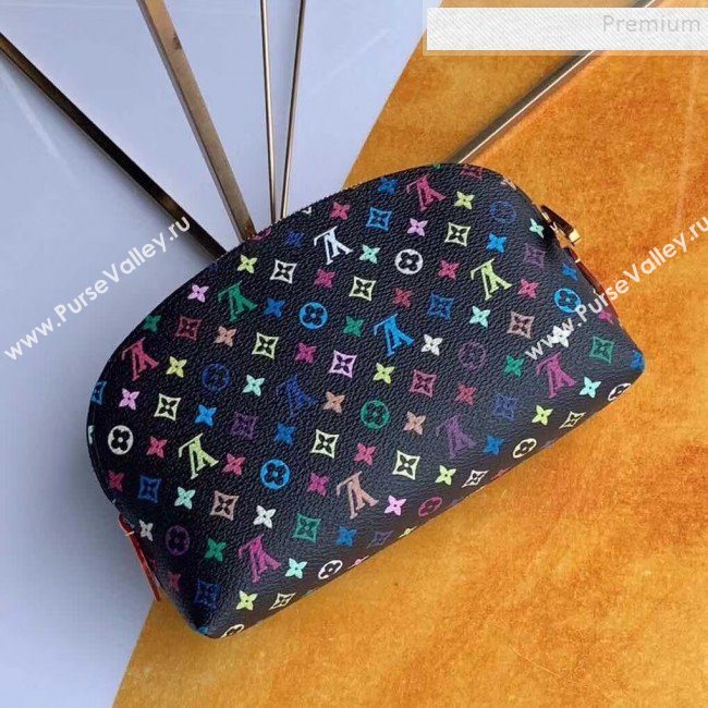 Louis Vuitton Colored Monogram Canvas Cosmetic Bag M47354 Black (KIKI-9121329)