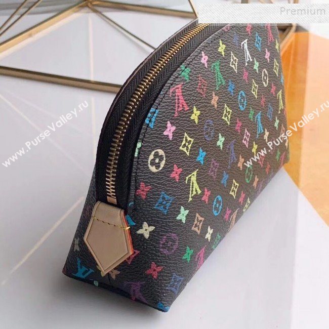 Louis Vuitton Colored Monogram Canvas Cosmetic Bag M47354 Black (KIKI-9121329)