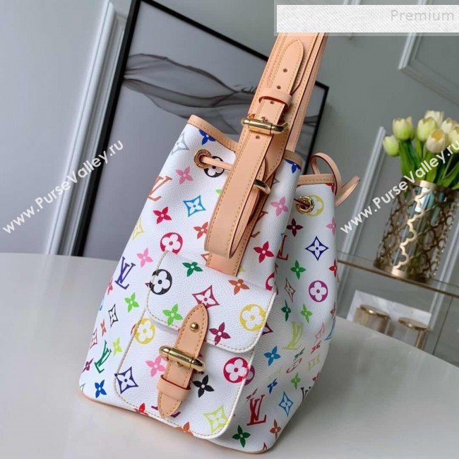 Louis Vuitton Colored Monogram Canvas Bucket Bag M42229 White  (KIKI-9121330)