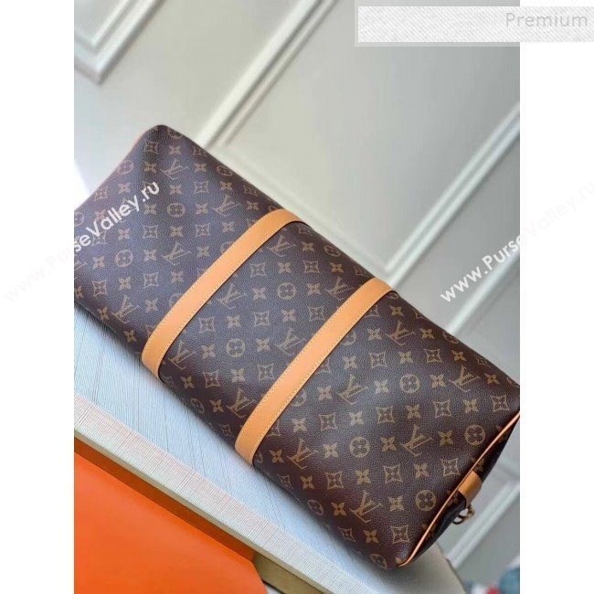 Louis Vuitton Mens Keepall 50 Bandoulière Travel Bag M44880 Monogram Canvas 2020 (KIKI-9121405)