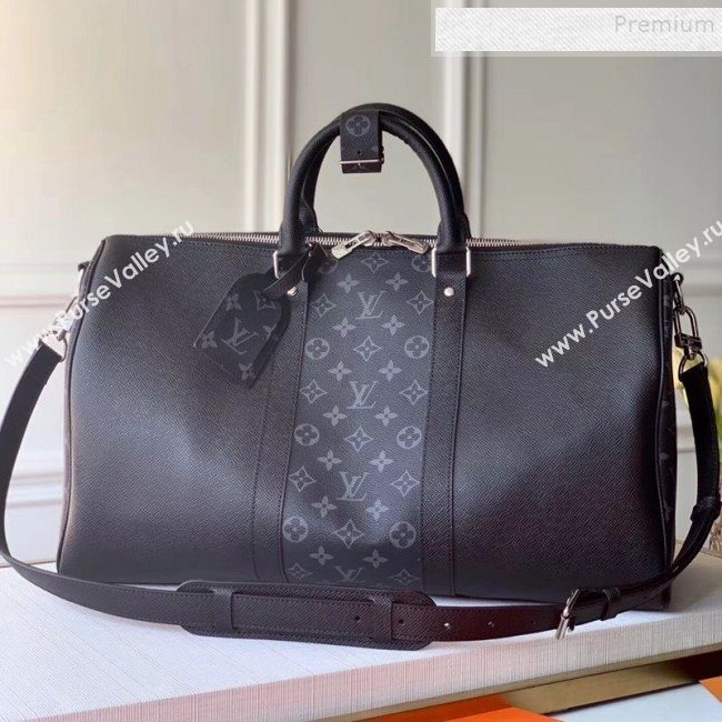 Louis Vuitton Keepall 50 Bandoulière Travel Bag M53764 Black 2019 (KIKI-9121404)