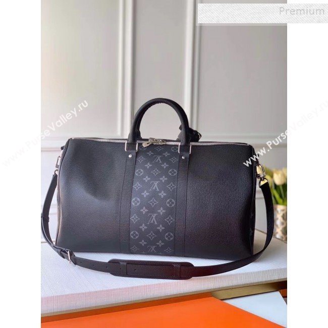 Louis Vuitton Keepall 50 Bandoulière Travel Bag M53764 Black 2019 (KIKI-9121404)