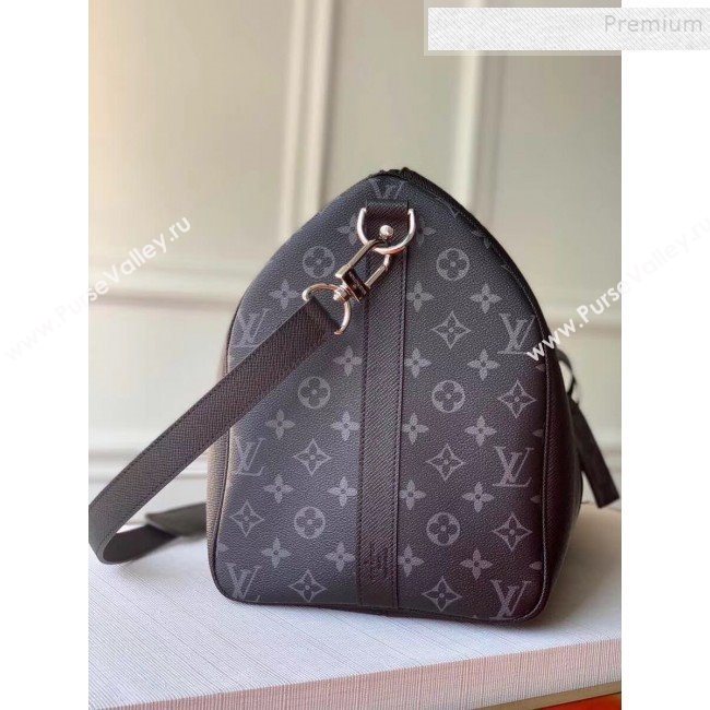 Louis Vuitton Keepall 50 Bandoulière Travel Bag M53764 Black 2019 (KIKI-9121404)