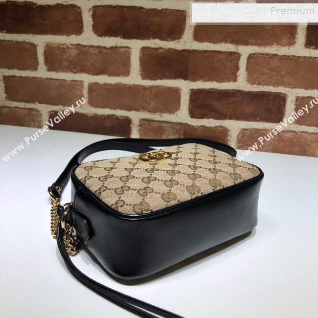 Gucci GG Canvas Leather Mini Bag 448065 Black 2019 (DLH-9121412)