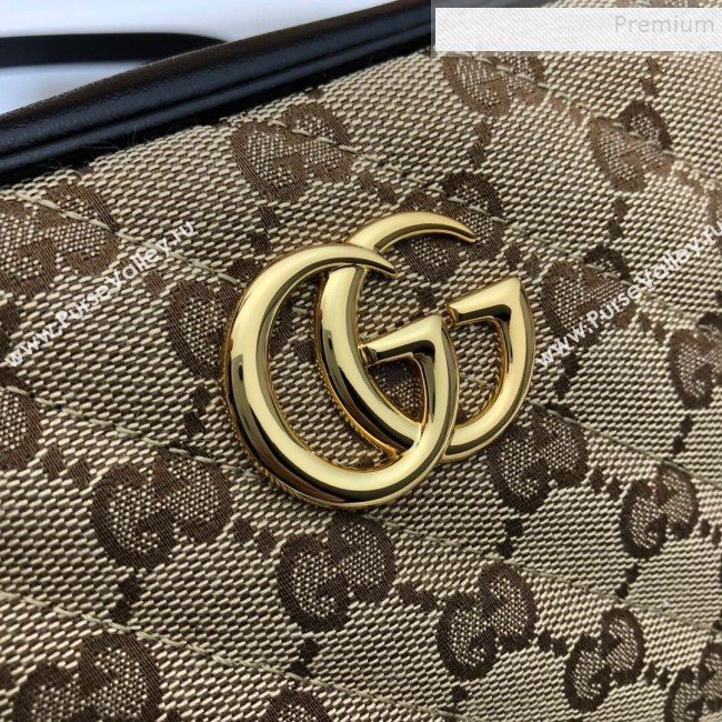 Gucci GG Canvas Leather Mini Bag 448065 Black 2019 (DLH-9121412)