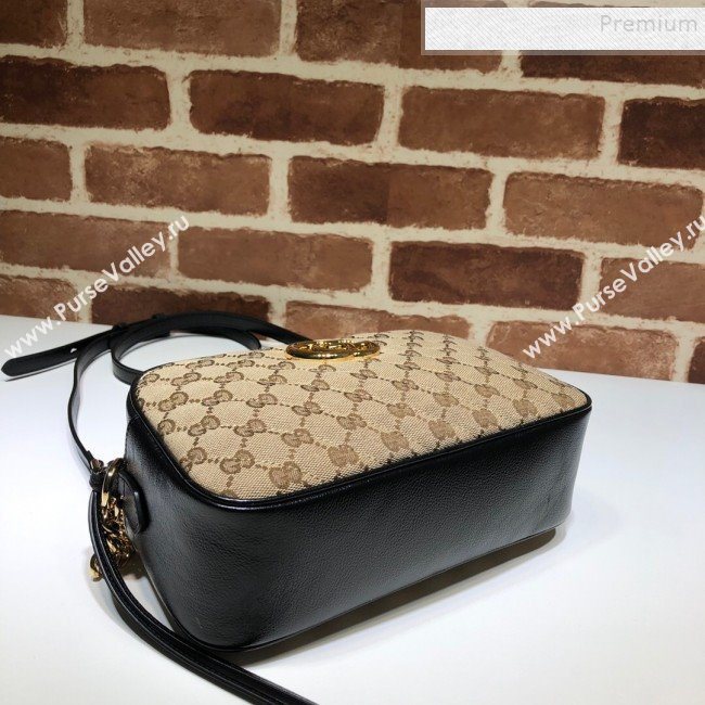 Gucci GG Canvas Leather Small Shoulder Bag 447632 Black 2019 (DLH-9121414)