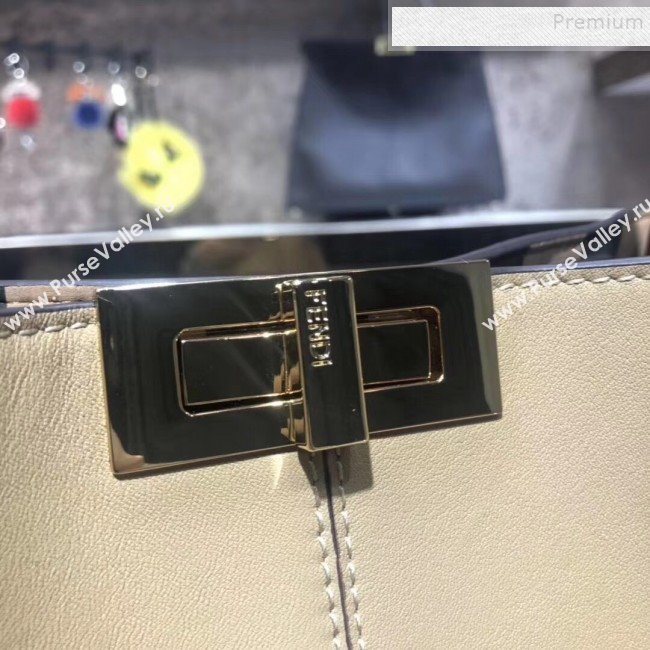 Fendi Peekaboo X-Lite Large Striped Lining Bag Light Brown 2019 (AFEI-9121417)