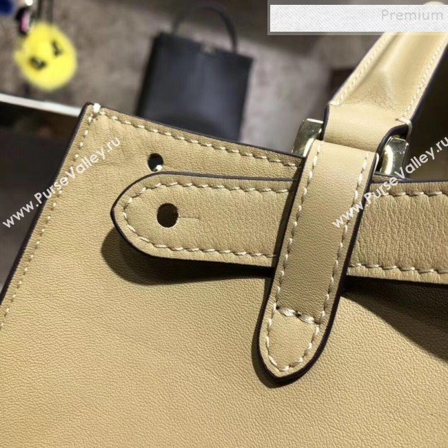 Fendi Peekaboo X-Lite Medium Striped Lining Bag Light Brown 2019 (AFEI-9121415)
