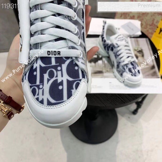 Dior Saddle Oblique Sneakers Blue 2020 (XZG-9121821)