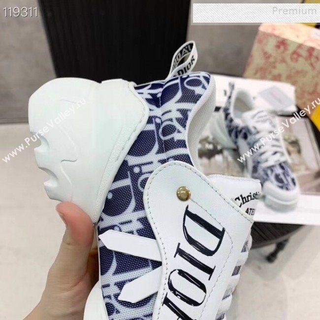 Dior Saddle Oblique Sneakers Blue 2020 (XZG-9121821)