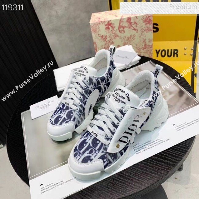 Dior Saddle Oblique Sneakers Blue 2020 (XZG-9121821)