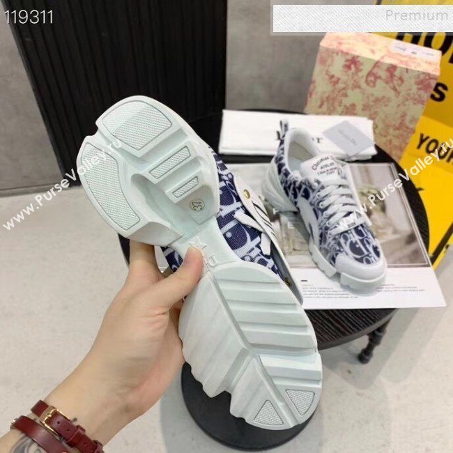 Dior Saddle Oblique Sneakers Blue 2020 (XZG-9121821)