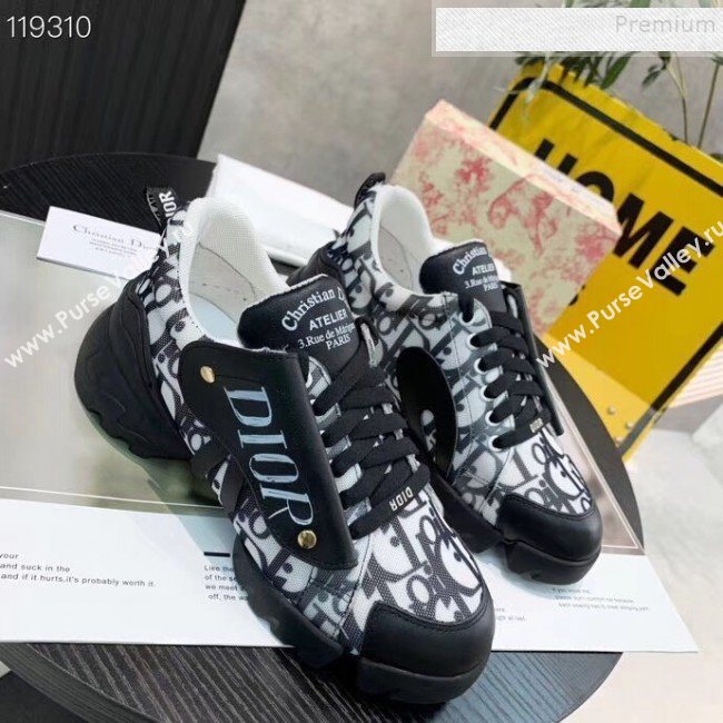 Dior Saddle Oblique Sneakers Black 2020 (XZG-9121822)