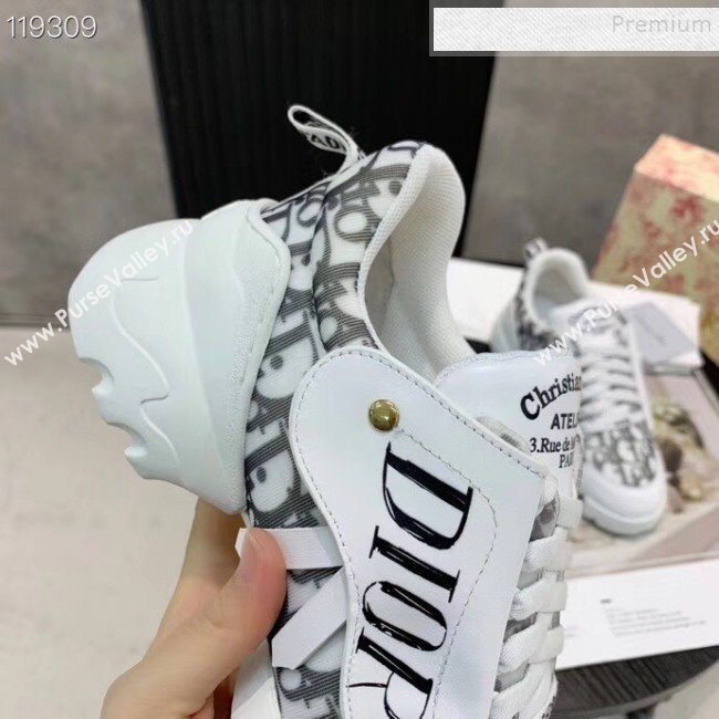 Dior Saddle Oblique Sneakers White 2020 (XZG-9121823)