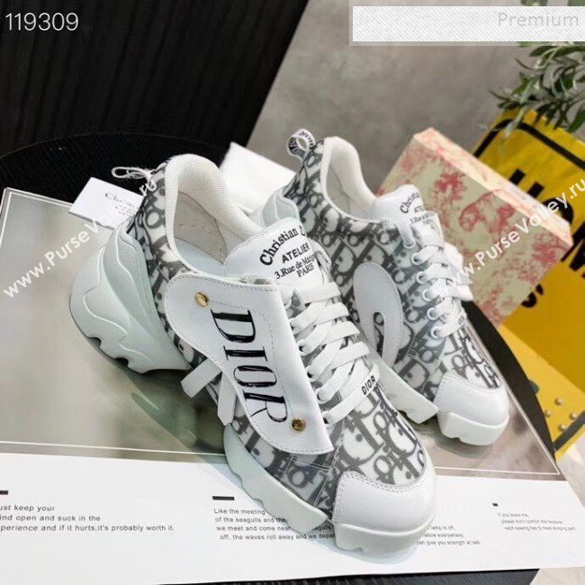 Dior Saddle Oblique Sneakers White 2020 (XZG-9121823)