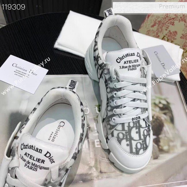 Dior Saddle Oblique Sneakers White 2020 (XZG-9121823)