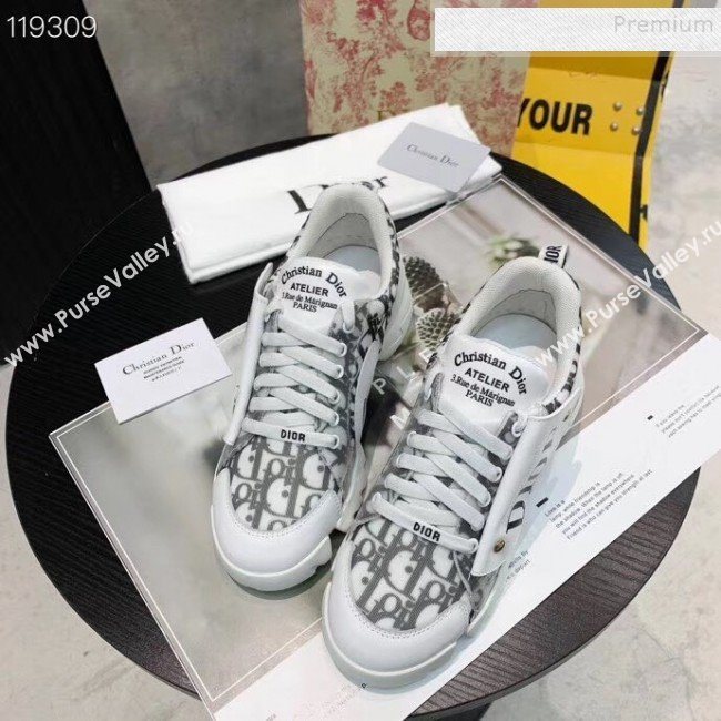 Dior Saddle Oblique Sneakers White 2020 (XZG-9121823)