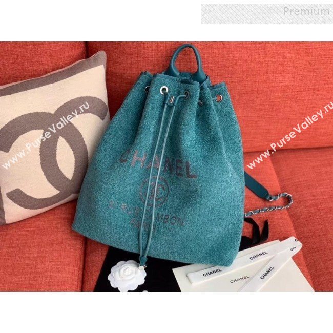 Chanel Cambo Canvas Backpack Blue 2020 (XING-9121911)