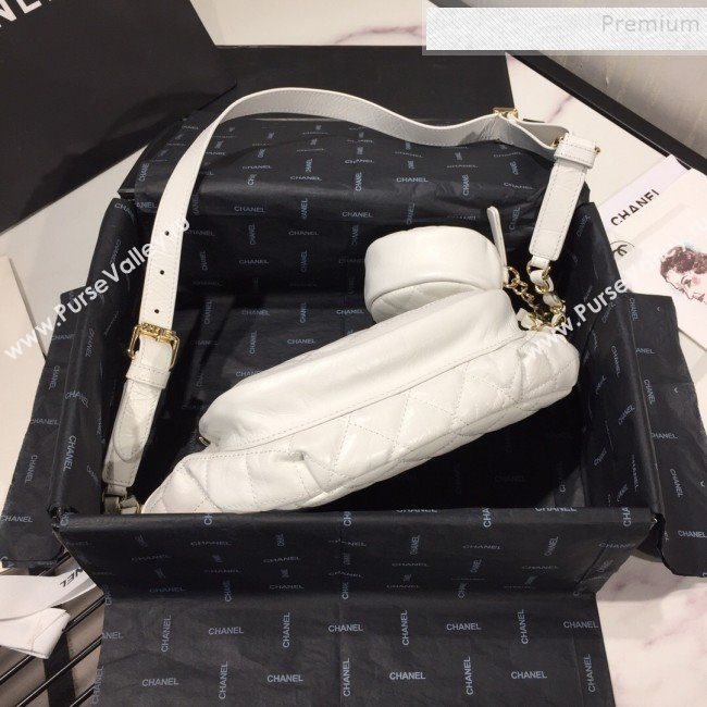 Chanel Quilted Aged Calfskin Waist Bag/Belt Bag and Coin Purse AS1077 White 2019 (FM-9121918)