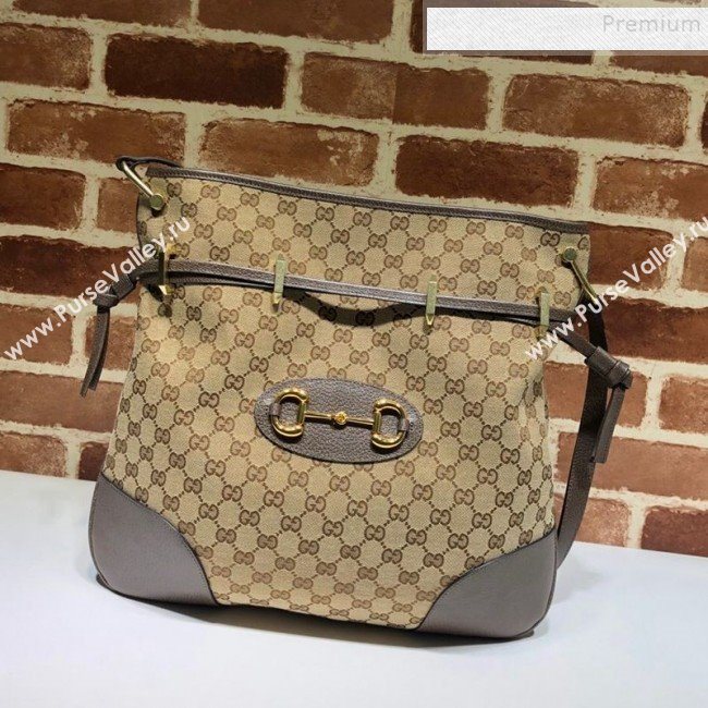 Gucci 1955 Horsebit GG Canvas Messenger Bag ‎602089 Beige 2019 (DLH-9121923)