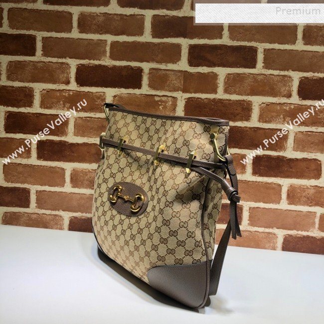 Gucci 1955 Horsebit GG Canvas Messenger Bag ‎602089 Beige 2019 (DLH-9121923)
