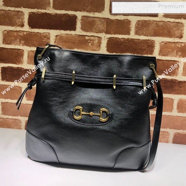 Gucci 1955 Horsebit Leather Messenger Bag ‎602089 Black 2019 (DLH-9121924)