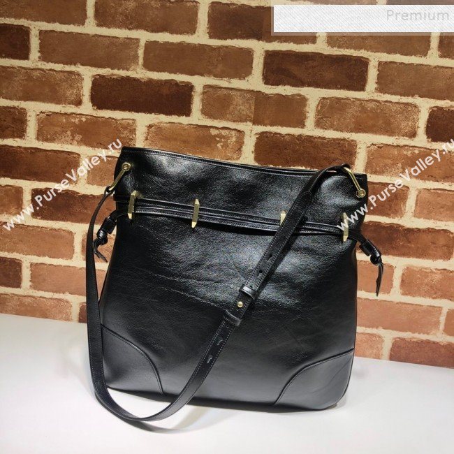 Gucci 1955 Horsebit Leather Messenger Bag ‎602089 Black 2019 (DLH-9121924)