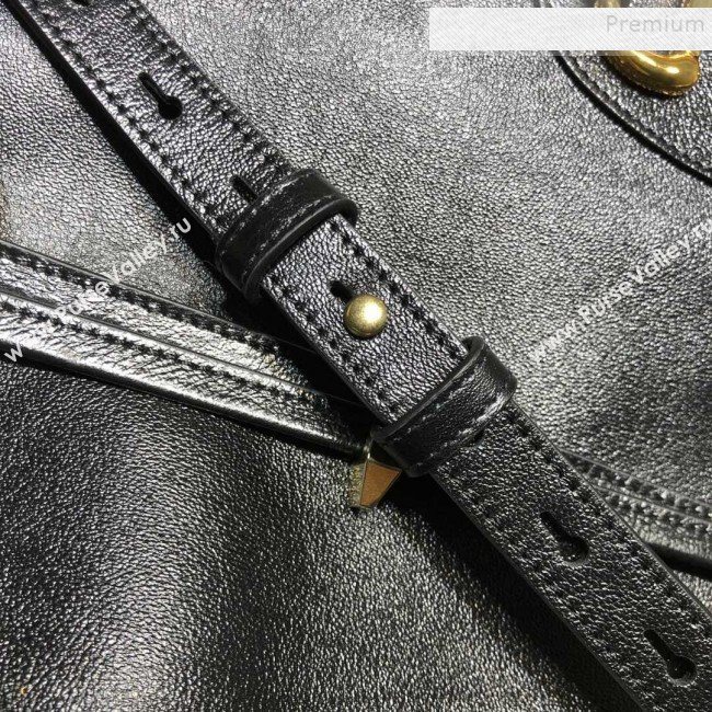 Gucci 1955 Horsebit Leather Messenger Bag ‎602089 Black 2019 (DLH-9121924)