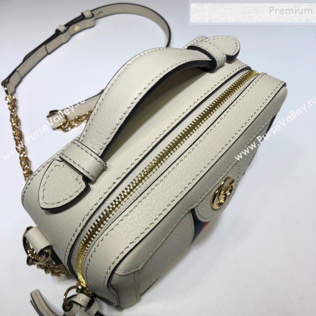 Gucci Ophidia Leather Mini Shoulder Bag 602576 White 2020 (DLH-9121926)